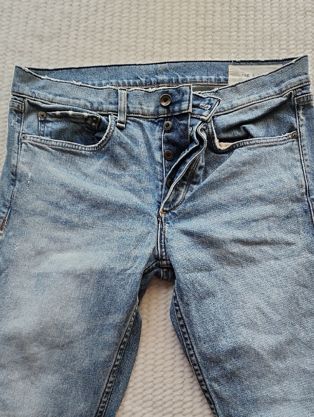 Rag & Bone New York Fit 1 Extra Slim Blue Jeans - Picture 3 of 10